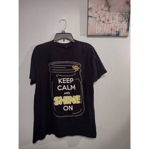 FLORIDA GEORGIA LINE KEEP CALM & SHINE ON JAR T SHIRT L Black